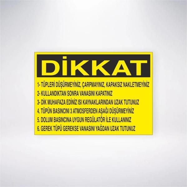 Tüplerle İlgili Uyarı Sticker 20X28 Cm - Image 1