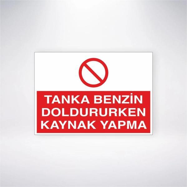 Tanka Benzin Doldururken Kaynak Yapma Sticker 20X28 Cm - Image 1