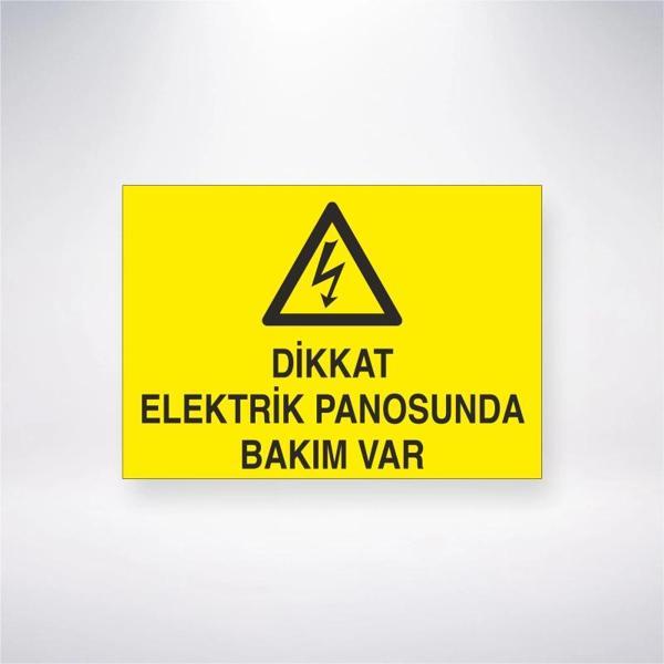 Dikkat Elektrik Panosunda Bakım Var Sticker 20X28 Cm - Image 1