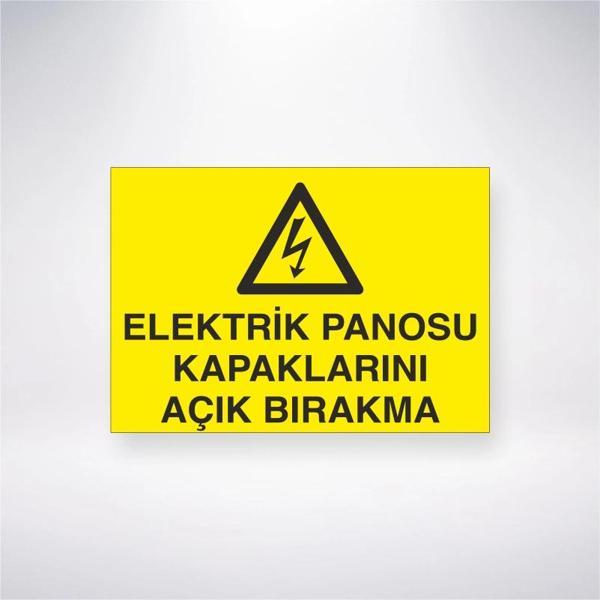 Elektrik Panosu Kapaklarını Açık Bırakma Sticker 20X28 Cm - Image 1