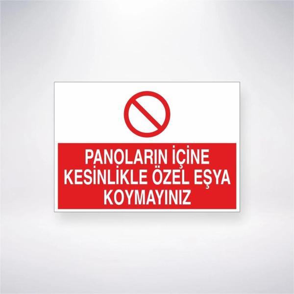 Panoların İçine Kesinlikle Özel Eşya Koymayınız Sticker 20X28 Cm - Image 1