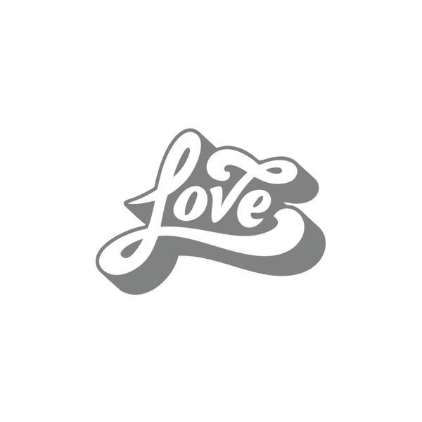 Love Sticker 17x17 Cm Gri - Image 1
