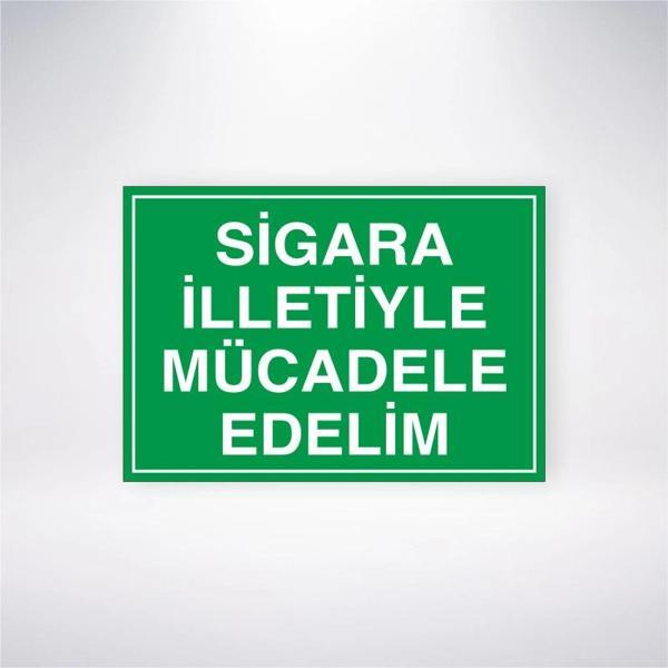 Sigara İlletiyle Mücadele Edelim Sticker 20X28 Cm - Image 1
