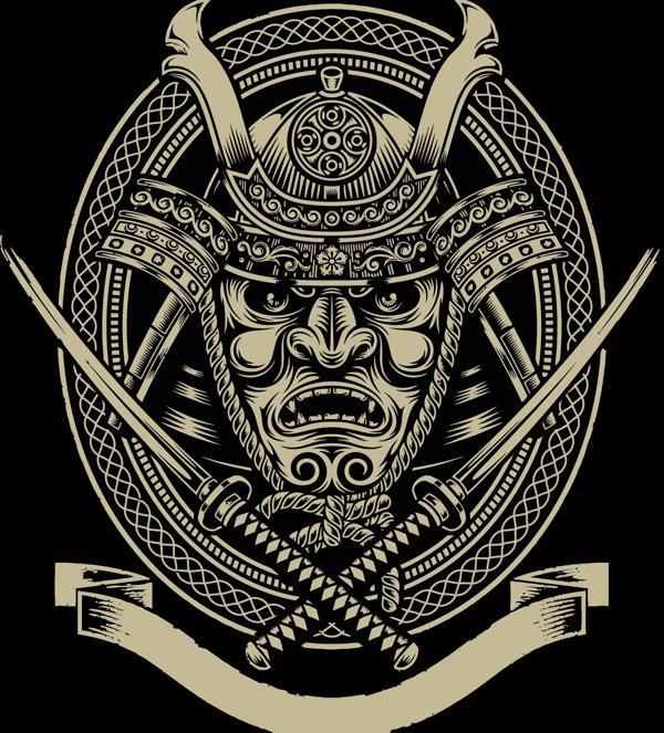 Samuray Sticker 10x10 cmRenkli Sticker - Image 1