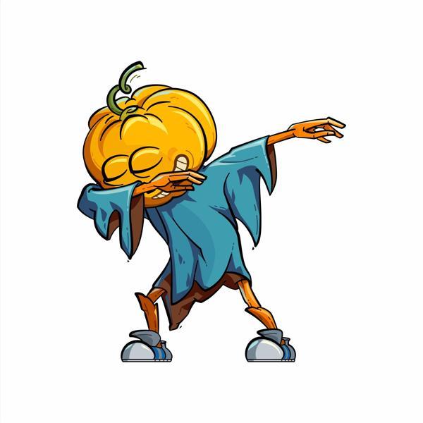 Havalı Balkabağı Sticker 10x10 cmRenkli Sticker - Image 1