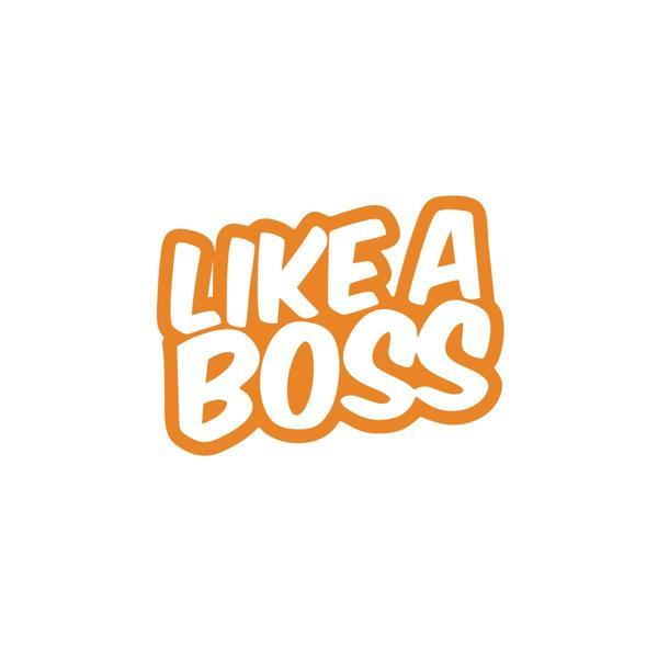 Like a Boss Sticker 17x17 Cm Turuncu - Image 1