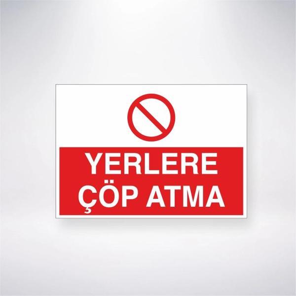 Yerlere Çöp Atma Sticker 20X28 Cm - Image 1