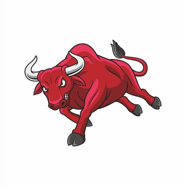 Kızgın Boğa 2 Sticker 10x10 cmRenkli Sticker - Image 1