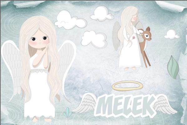 Melek Temalı Doğum Günü Afişi 100X150 cm - Image 1