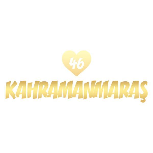 Kalpli 46 Kahramanmaraş Araba Sticker 17x17 Cm Gold - Image 1