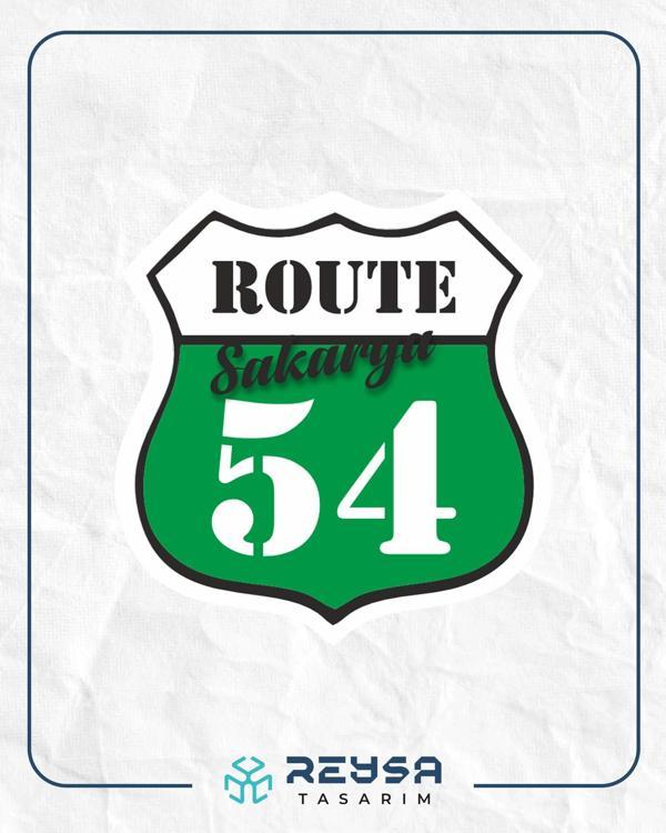 54 Sakarya Sticker 10x10 cmRenkli Sticker - Image 1