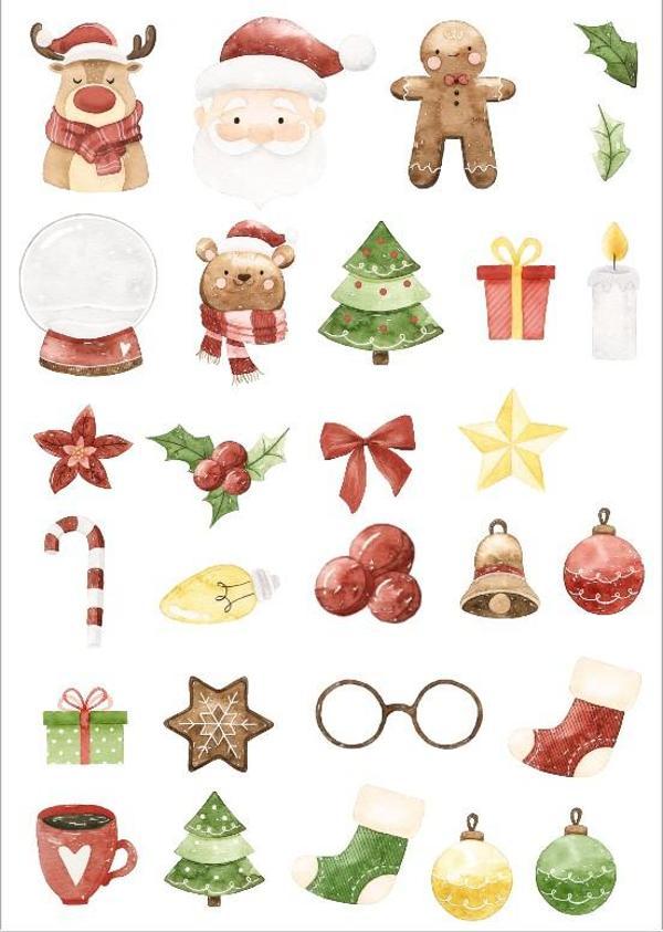 Noel Temalı Sticker SEt - Image 1