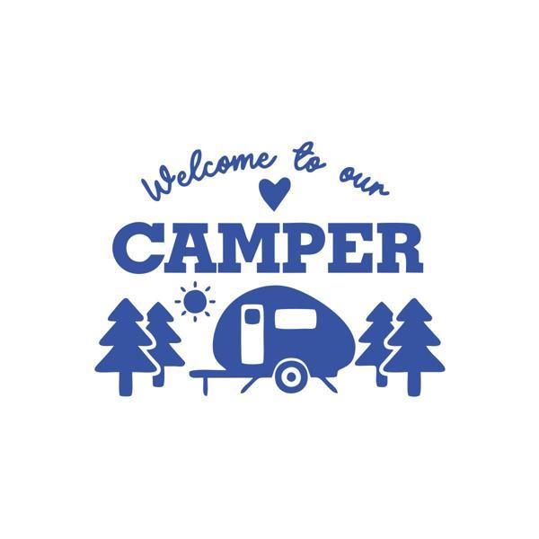Camper Sticker 17x17 Cm Mavi - Image 1