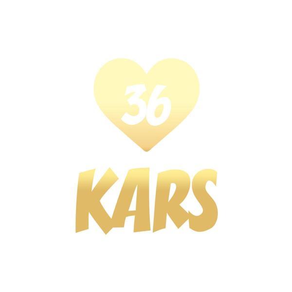 Kalpli 36 Kars Araba Sticker 17x17 Cm Gold - Image 1
