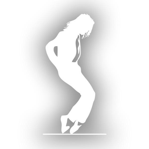 Michael Jackson Araba Sticker 17x17 Cm Beyaz - Image 1