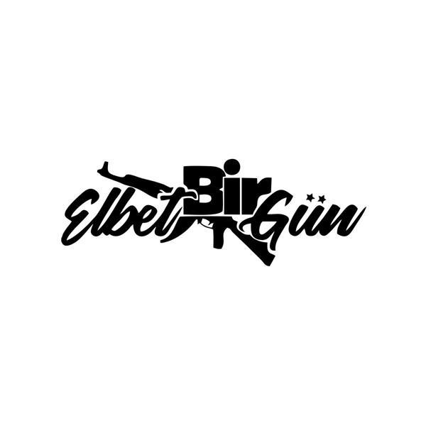 Elbet Bir Gün AK-47 Araba Sticker 17x17 Cm Siyah - Image 1