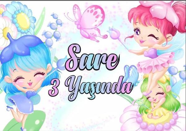 Peri Temalı Doğum Günü Afişi 35X50 cm - Image 1