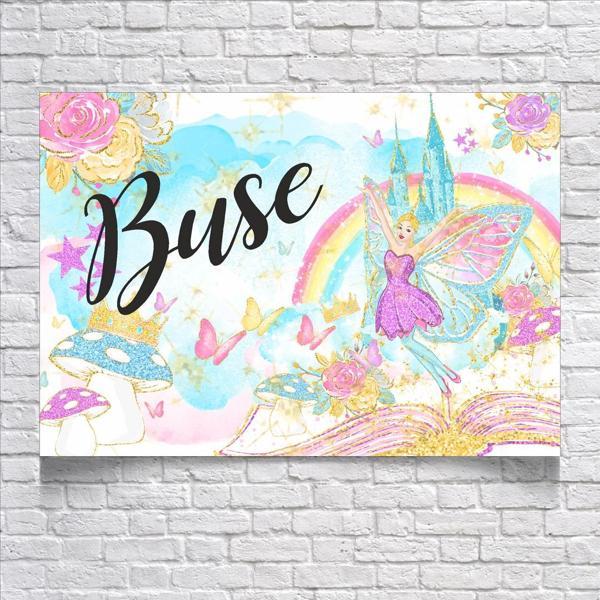 Peri Temalı Doğum Günü Afişi 70X100 cm - Image 1