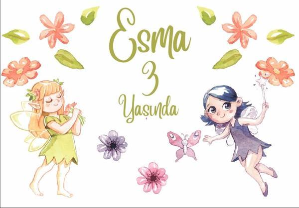 Peri Temalı Doğum Günü Afişi 50X70 cm - Image 1