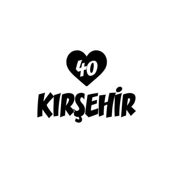 Kalpli 40 Kırşehir Araba Sticker 17x17 Cm Siyah - Image 1