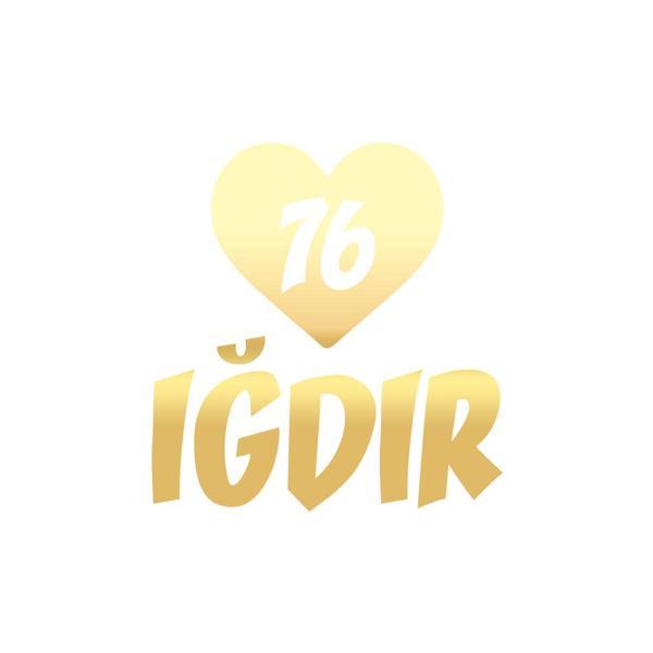 Kalpli 76 Iğdır Araba Sticker 17x17 Cm Gold - Image 1