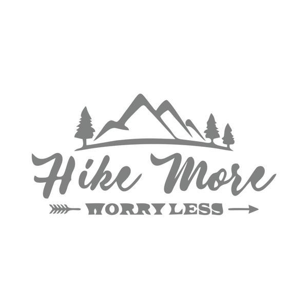 Hike More Dağ Sticker 17x17 Cm Gri - Image 1