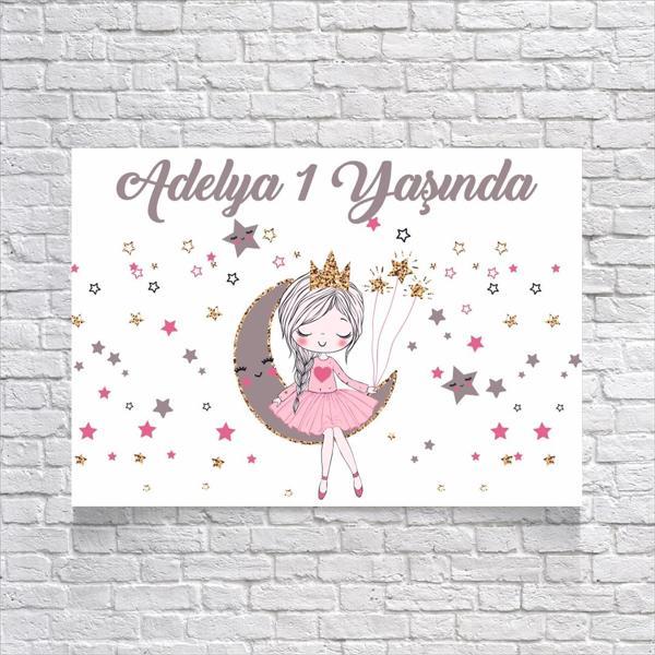 Prenses Temalı Doğum Günü Afişi 35X50 cm - Image 1