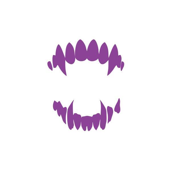 Vampir Diş Araba Sticer 17x17 Cm Mor - Image 1