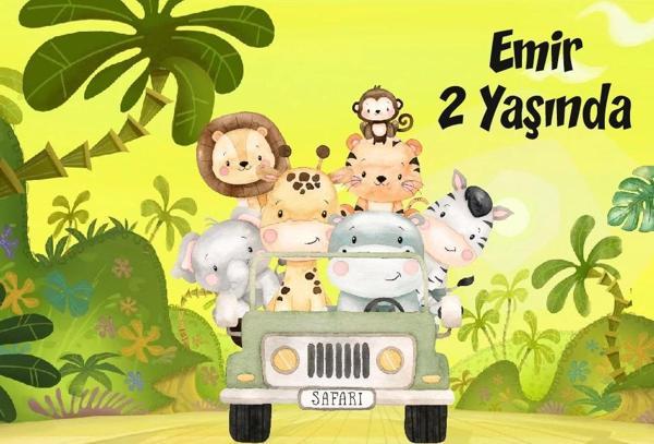 Safafi Temalı Doğum Günü Afişi 100X150 cm - Image 1