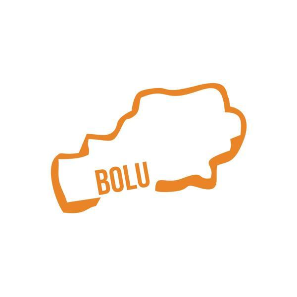 Bolu Harita Araba Sticker 17x17 Cm Turuncu - Image 1