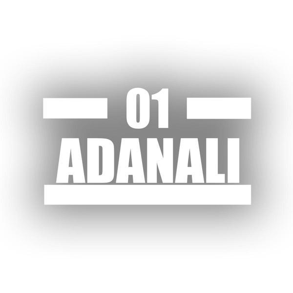 01 Adanalı Araba Sticker 17x17 Cm Beyaz - Image 1