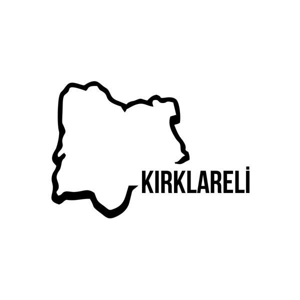 Kırklareli Harita Araba Sticker 17x17 Cm Siyah - Image 1