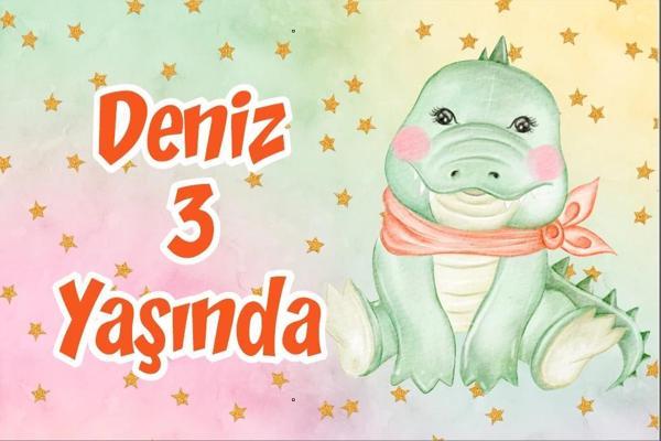 Sevimli Timsah Temalı Doğum Günü Afişi 50X70 cm - Image 1