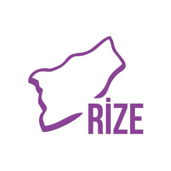 Rize Harita Araba Sticker 17x17 Cm Mor - Image 1