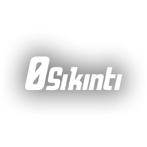 0 Sıkıntı Araba Sticker 17x17 Cm Beyaz - Image 1