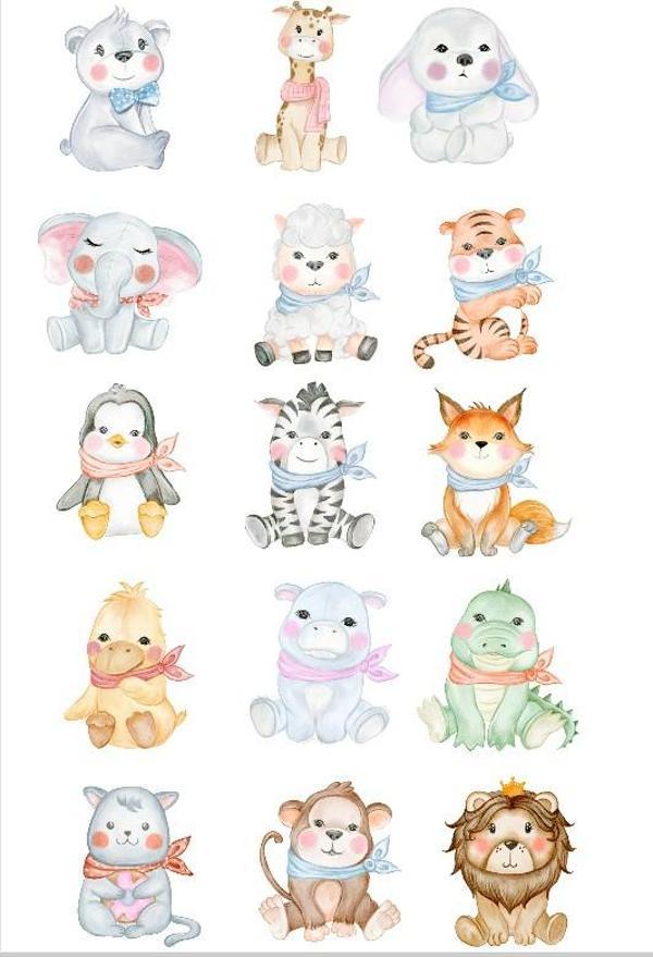 Sevimli Hayvanlar Sticker SEt - Image 1