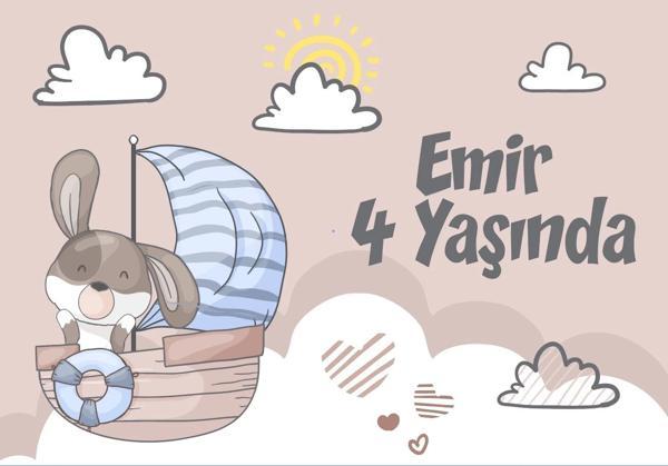 Sevimli Köpek Temalı Doğum Günü Afişi 100X150 cm - Image 1