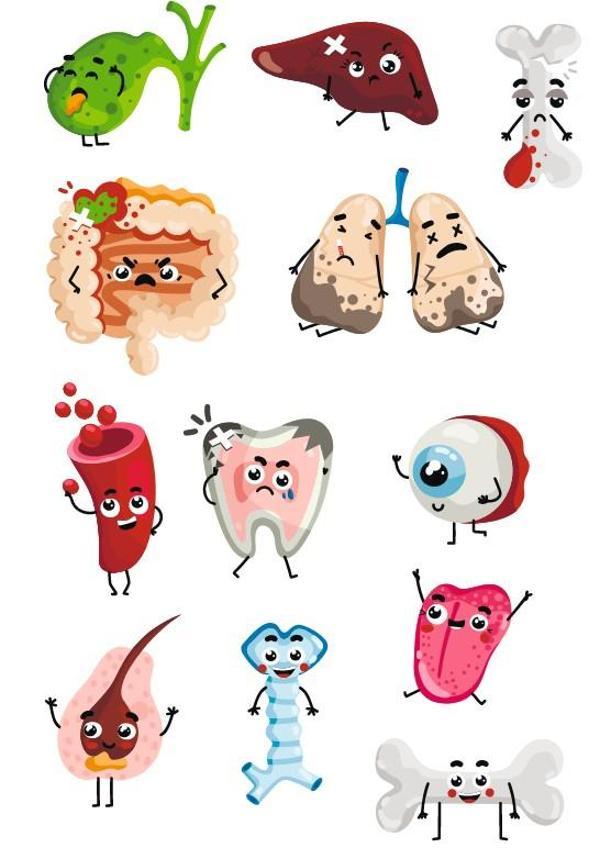 Sevimli Organlar Sticker SEt - Image 1