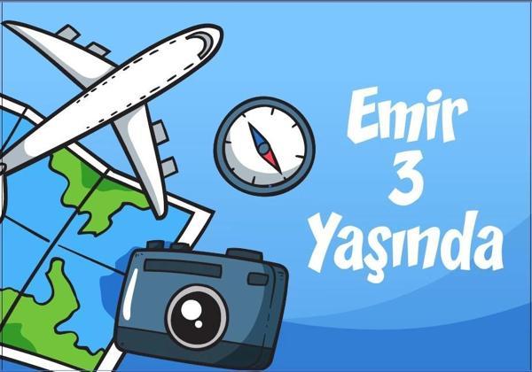 Seyehat Temalı Doğum Günü Afişi 70X100 cm - Image 1