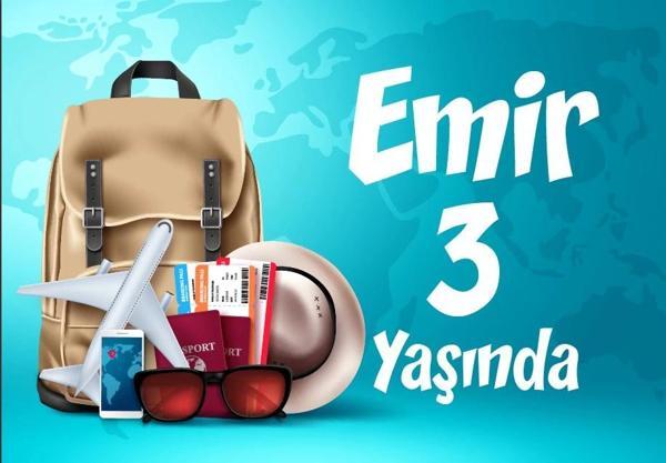 seyehat Temalı Doğum Günü Afişi 70X100 cm - Image 1