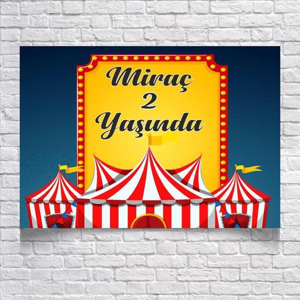 Sirk Temalı Doğum Günü Afişi 50X70 cm - Image 1