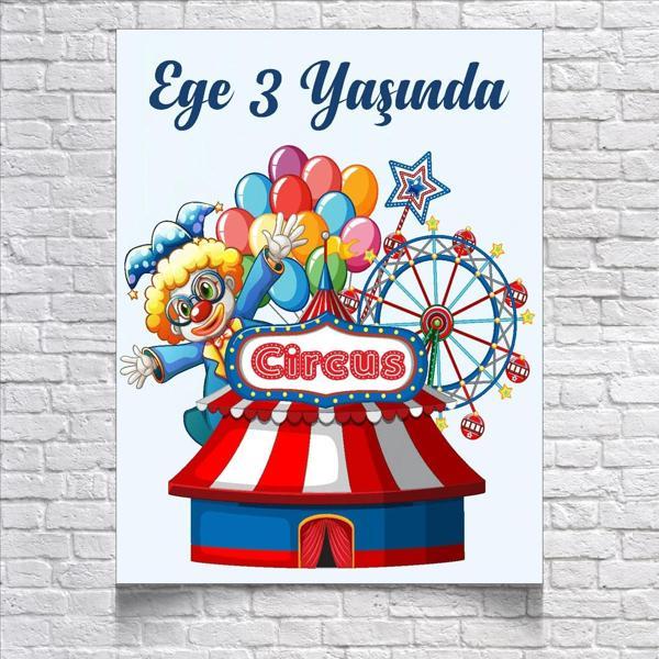 Sirk Temalı Doğum Günü Afişi 100X150 cm - Image 1