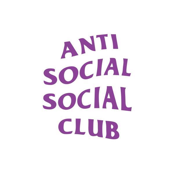 Anti Social Club Araba Sticker 17x17 Cm Mor - Image 1