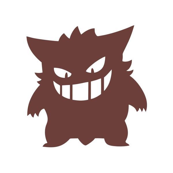 Pokemon Gengar Araba Stickeri 17x17 Cm Kahverengi - Image 1