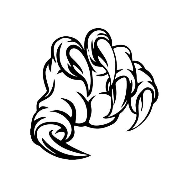 Pençe Araba Sticker 17x17 Cm Siyah - Image 1