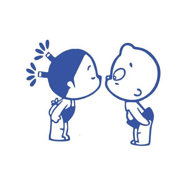 Bebekler Araba Sticker 17x17 Cm Mavi - Image 1