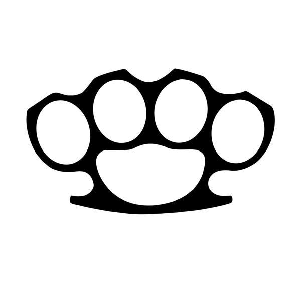 Muşta Araba Sticker 17x17 Cm Siyah - Image 1