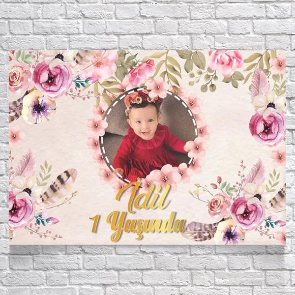 ÇiçekTemalı Doğum Günü Afişi 70X100 cm - Image 1