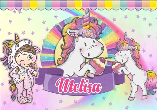 Unicorn Temalı Doğum Günü Afişi 70X100 cm - Image 1