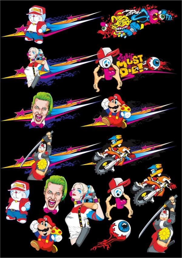 Joker Sticker Set 2 15 Parça Telefon, Tablet, Defter, Laptop Sticker - Image 1